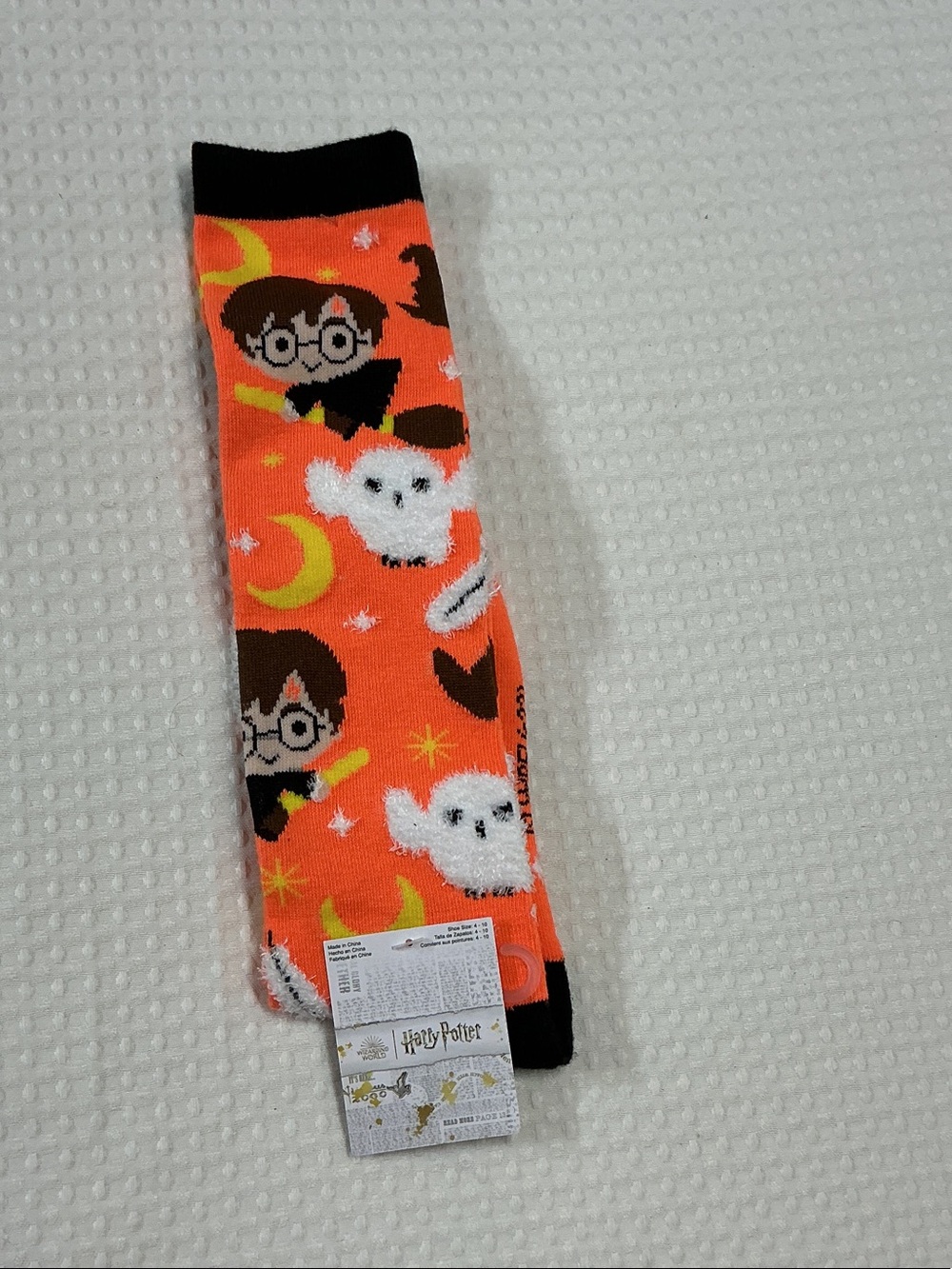 Warner Bros. Kids Orange Harry Potter Owl Crew Socks
